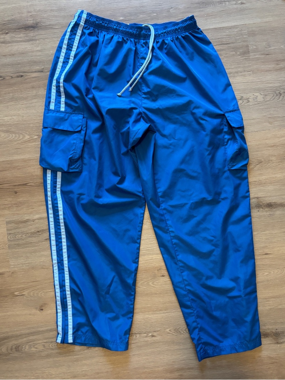 Champion Royal Blue Cargo Track Pants with White Stripes
